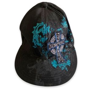 MMA Elite Black Embroidered Cross Studs Hat